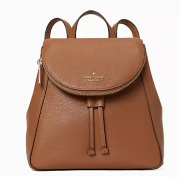 Kate spade Leila medium backpack ginger brown leather NWT bag adjustable strap Kate Spade - Brandclub - Kate Spade New York Leila Dome  main image 3
